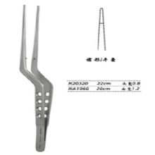 金鐘顯微鑷槍形 NA1060 20cm 槍形 平臺(tái) 頭寬 1.2腦用鑷