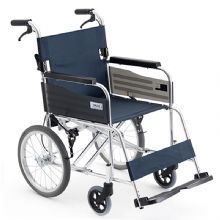 MIKI三貴手動(dòng)輪椅車(chē)MPTC-46JL 藍(lán)色S-3重量11.5公斤，小型便攜，免充氣實(shí)心胎輪椅