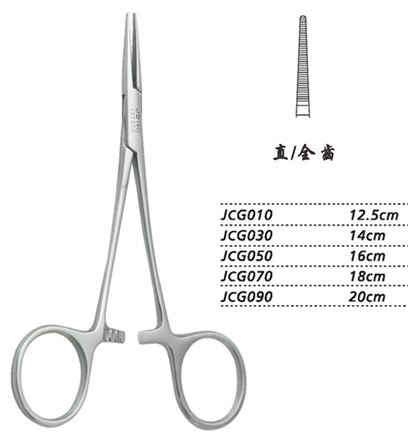 金鐘止血鉗精細(xì) JCG090 20cm 直全齒 （精細(xì)）