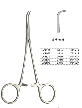 金鐘分離結扎鉗18cm JC8660 18cm 70°×12全齒