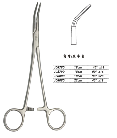 金鐘分離結扎鉗18cm JC8870 18cm 90°×20半齒
