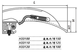 金鐘麻醉咽喉鏡H33120 窺視片 彎 100