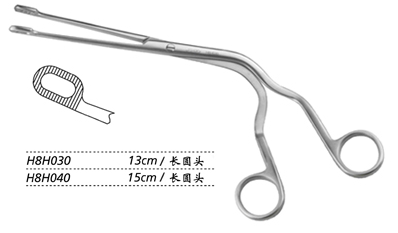 金鐘氣管導(dǎo)管夾持鉗  H8H030 13cm 長圓頭